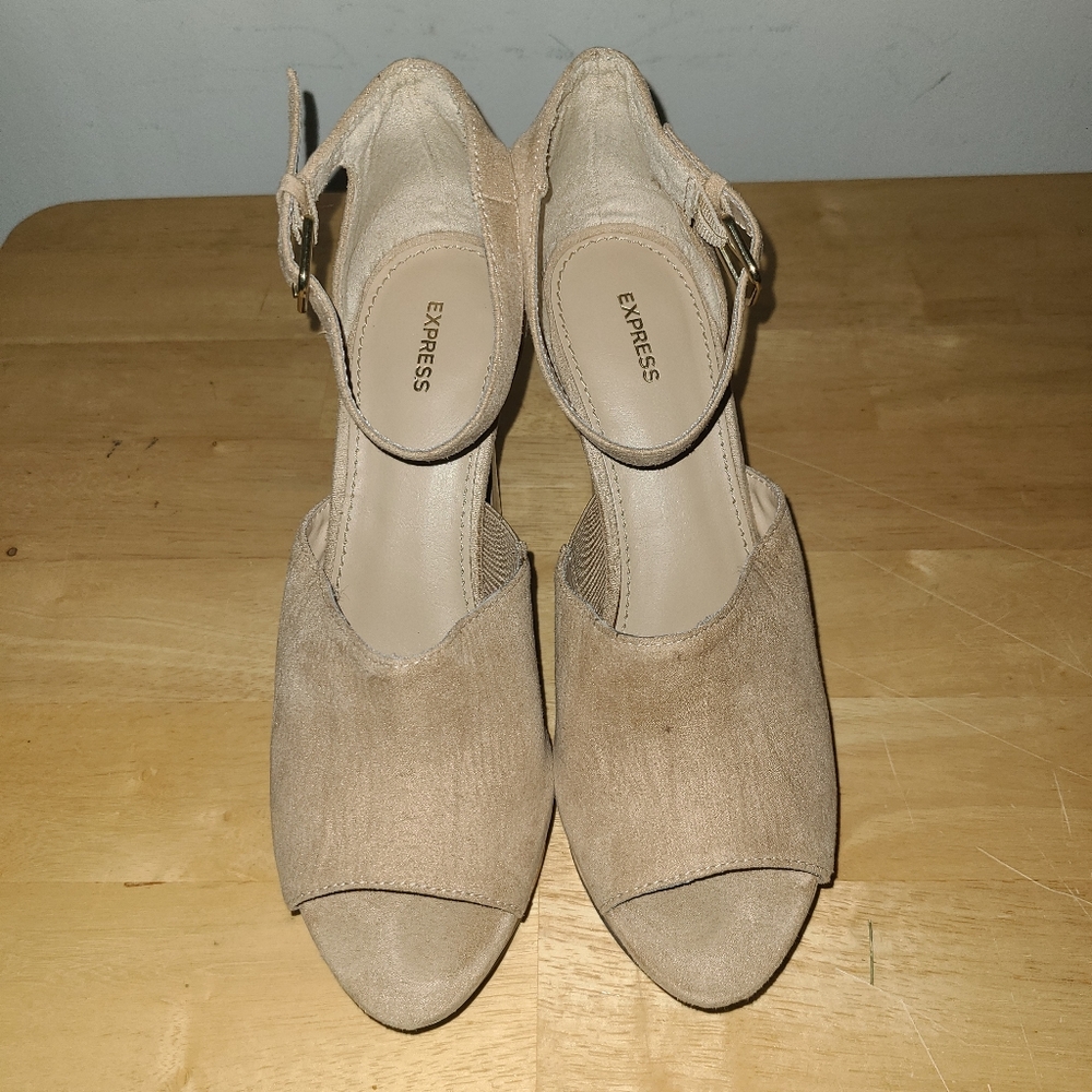 Express Faux Suede Platform Shoes